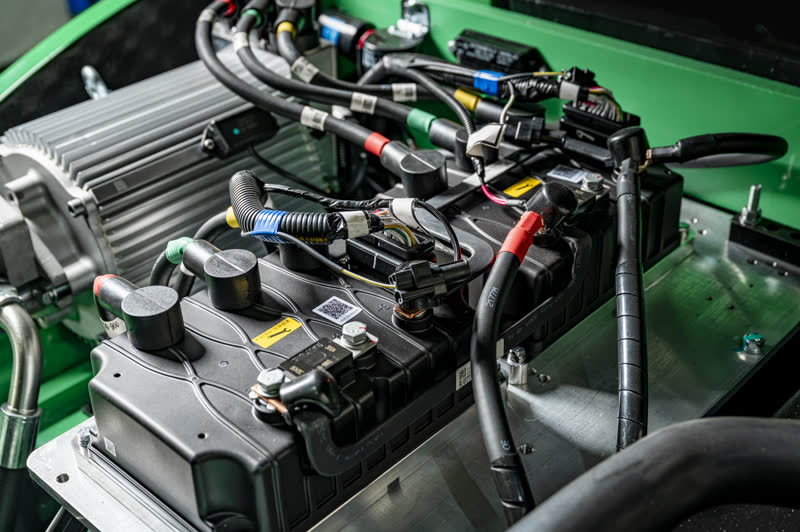 Aansluitingen van het Hangcha lithium-ion accusysteem